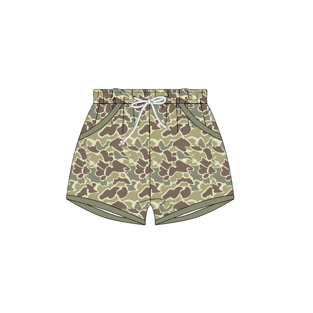 MOQ 5 Preorder SS0695 Boys Gray Green Camouflage Shorts 202510