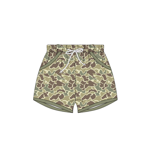 MOQ 5 Preorder SS0695 Boys Gray Green Camouflage Shorts 202510