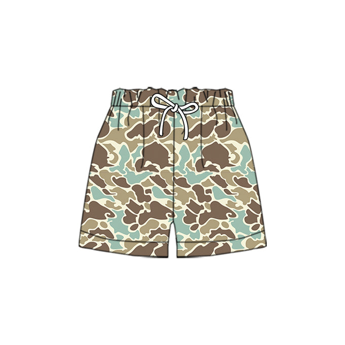 MOQ 5 Preorder SS0697 Boys Blue Green Brown Camouflage Shorts 202510