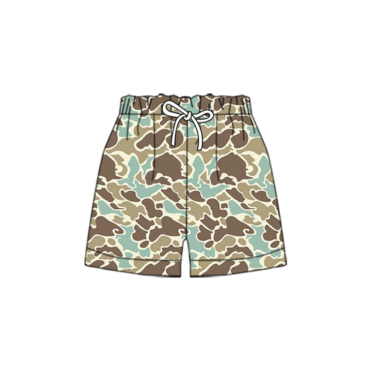 MOQ 5 Preorder SS0697 Boys Blue Green Brown Camouflage Shorts 202510