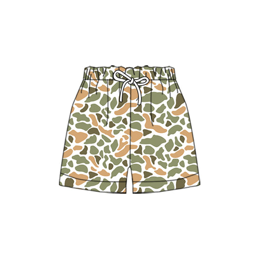 MOQ 5 Preorder SS0698 Boys Orange Green Camouflage Shorts 202510
