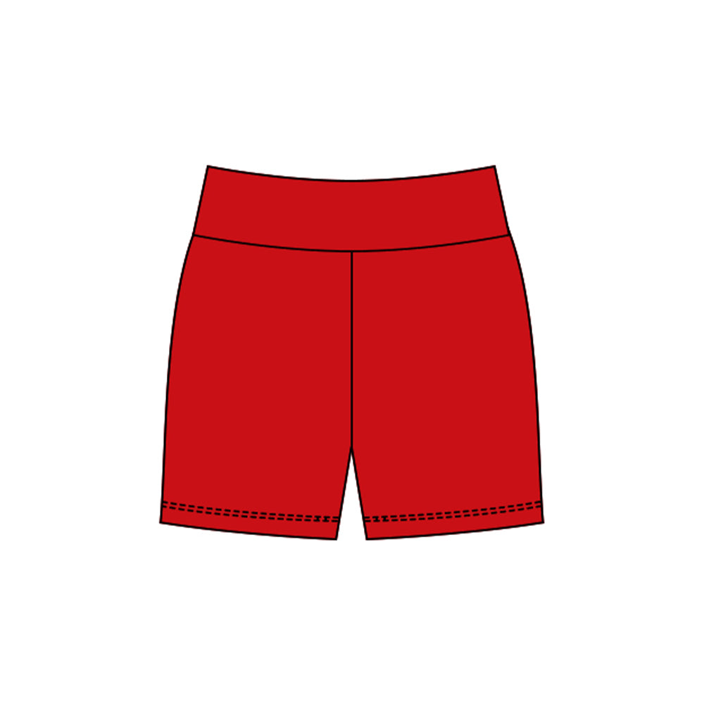 MOQ 5 preorder SS0720 Solid Red Girls Yoga Shorts 202510
