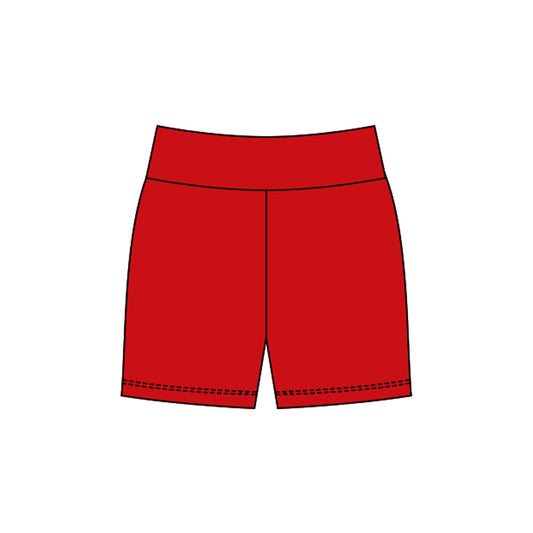MOQ 5 preorder SS0720 Solid Red Girls Yoga Shorts 202510