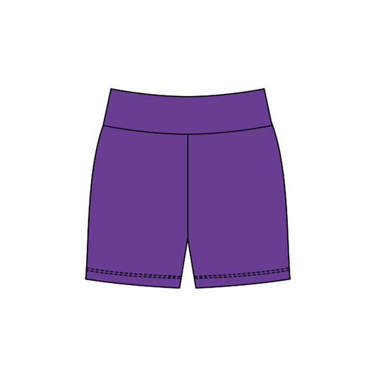 MOQ 5 preorder SS0721 Solid Purple Girls Yoga Shorts 202510