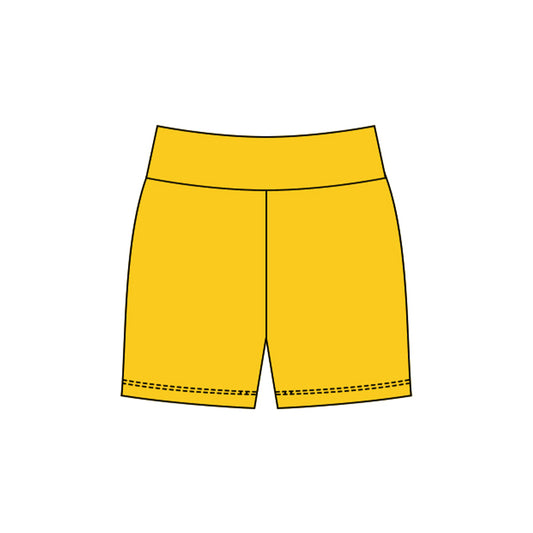 MOQ 5 preorder SS0722 Solid Yellow Girls Yoga Shorts 202510
