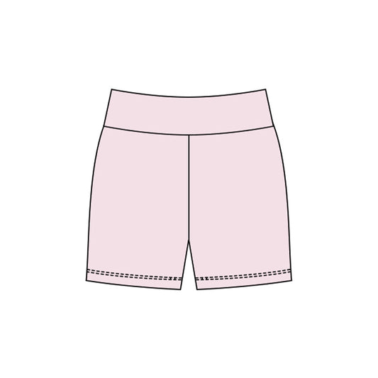 MOQ 5 preorder SS0726 Solid Light Pink Girls Yoga Shorts 202510