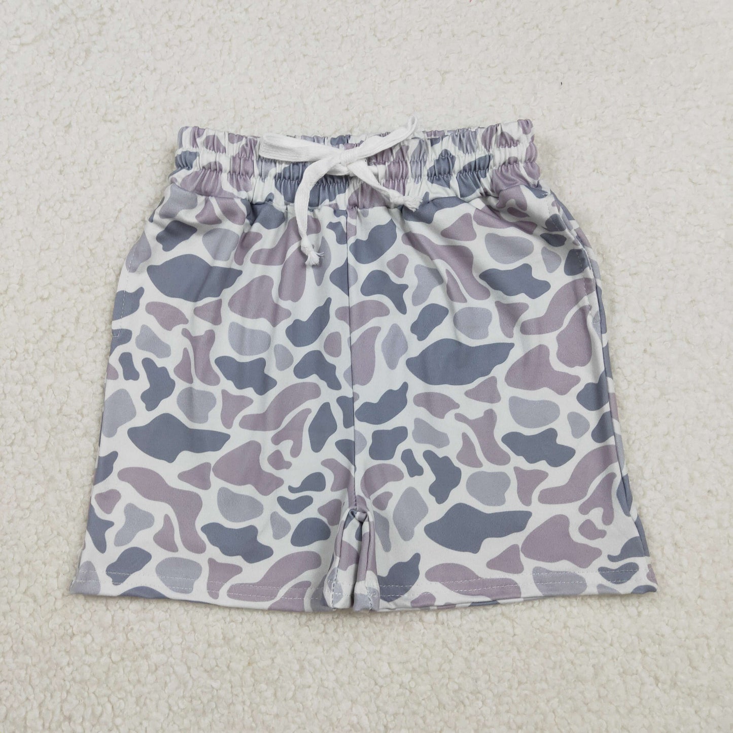 SS0730 Gray Camouflage Drawstring Boys Shorts 202511 RTS