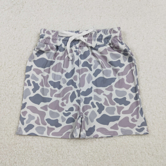 SS0730 Gray Camouflage Drawstring Boys Shorts 202511 RTS