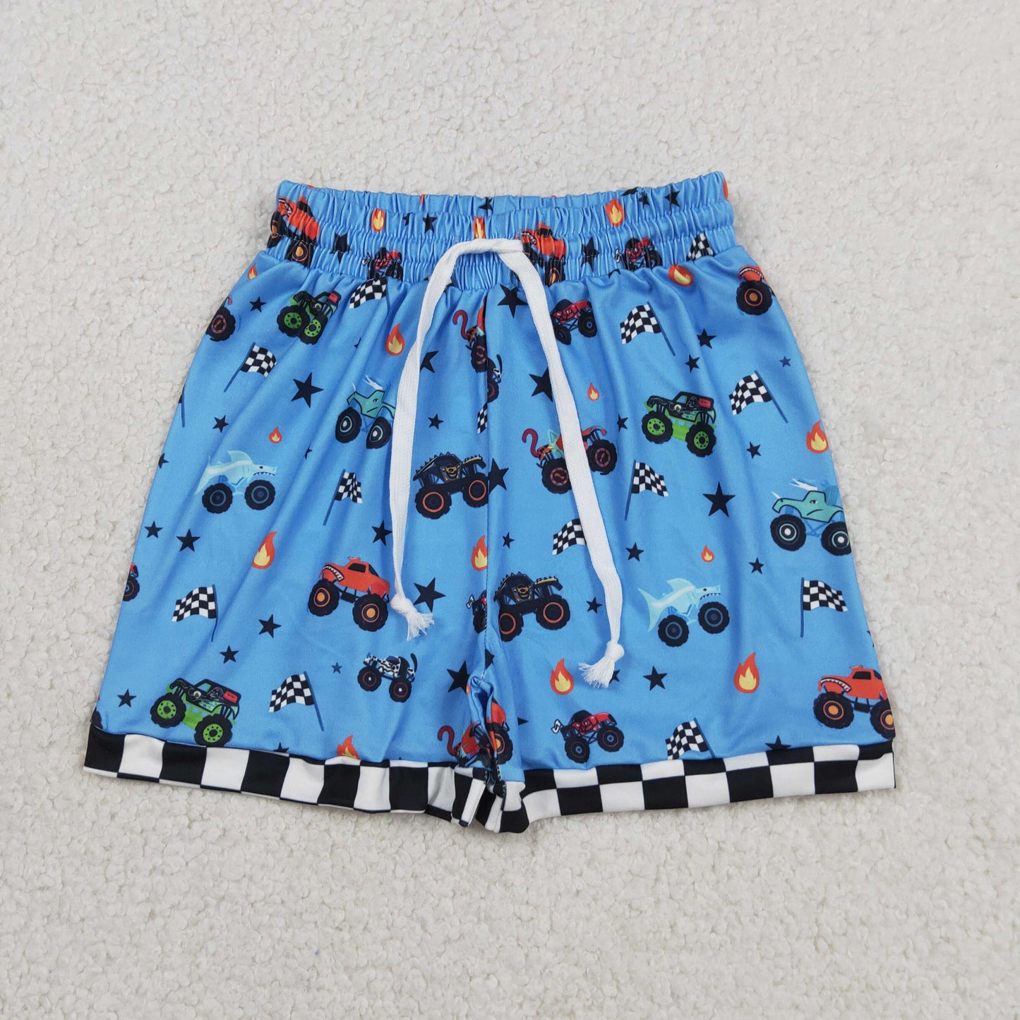 SS0736 SUV Flag Star Flame Blue Boys Shorts 202605 RTS