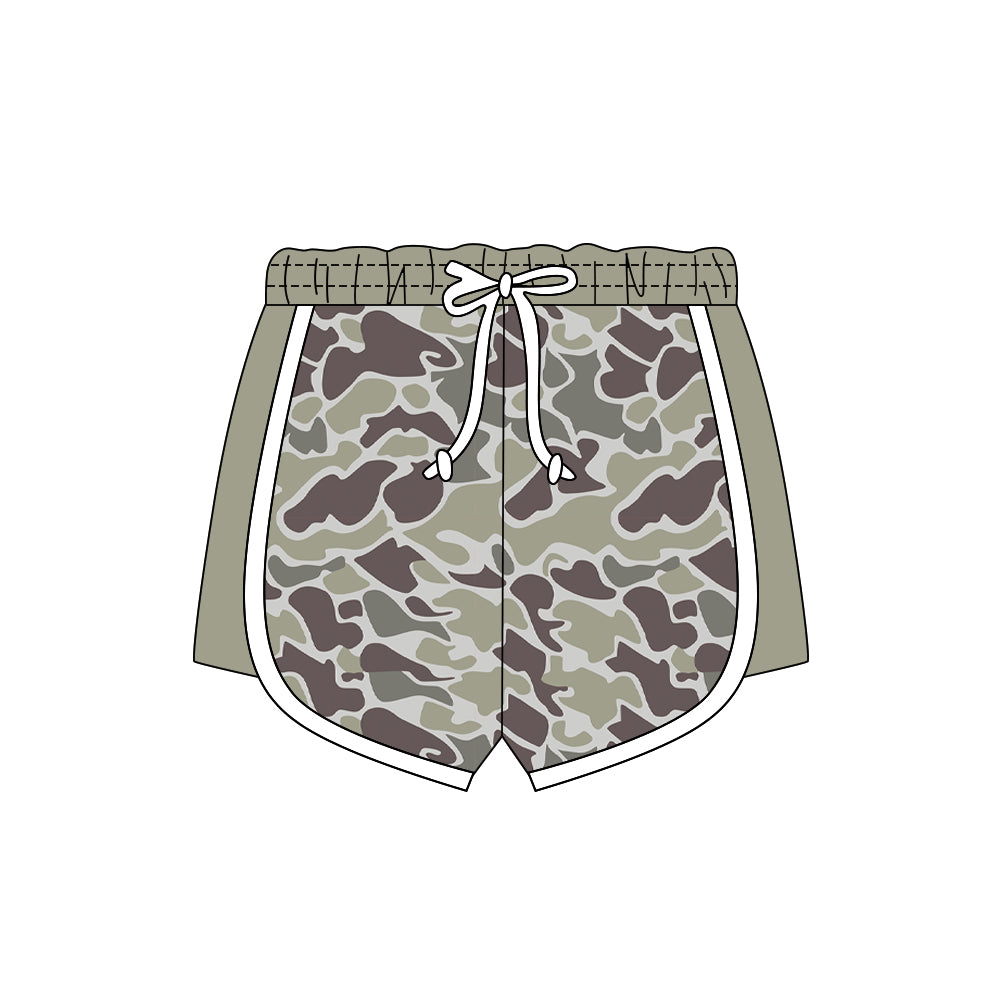 MOQ 5 preorder SS0738 Gray Brown Camouflage Drawstring Girls Shorts 202511