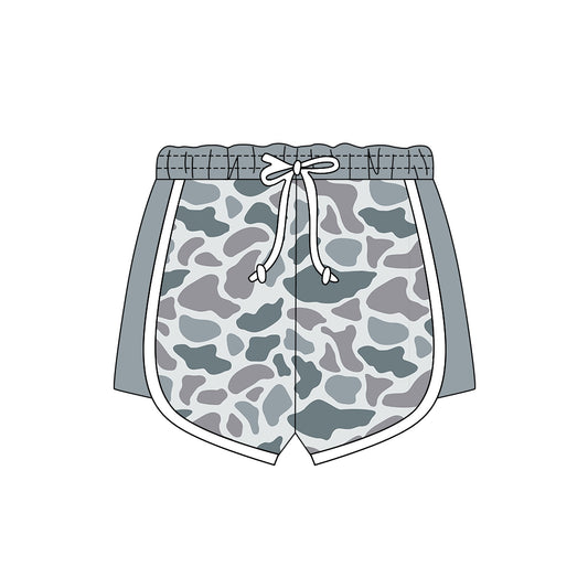 MOQ 5 preorder SS0740 Gray Blue Camouflage Drawstring Girls Shorts 202511