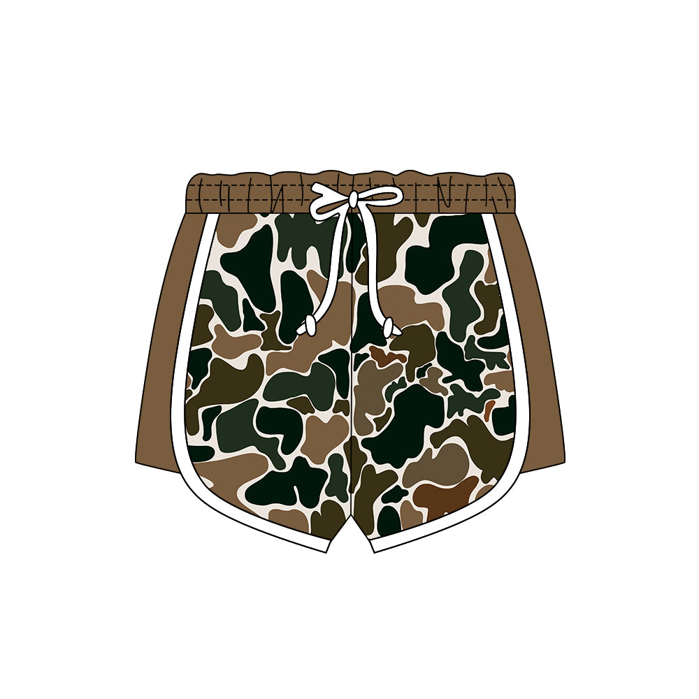 MOQ 5 preorder SS0742 Brown Green Camouflage Drawstring Girls Shorts 202511