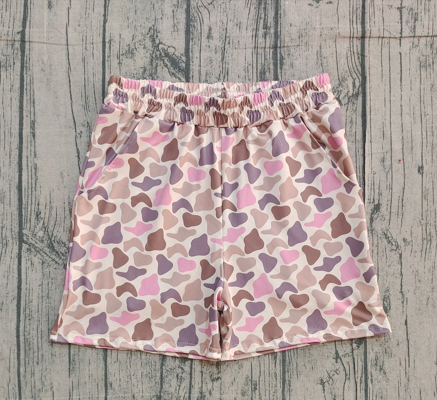 NO MOQ preorder SS0756 Adult Female Pink Brown Camouflage Shorts 202512