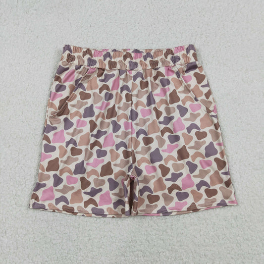 SS0756 Adult Female Pink Brown Camouflage Shorts 202512 RTS