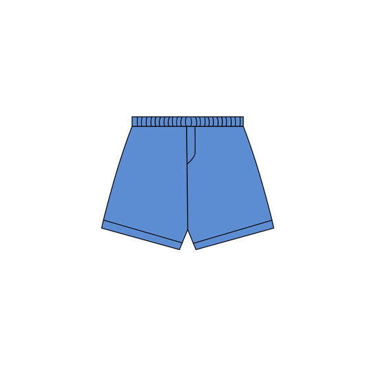 MOQ 5 PCS preorder SS0761 Solid Blue Girls Yoga Shorts 202511