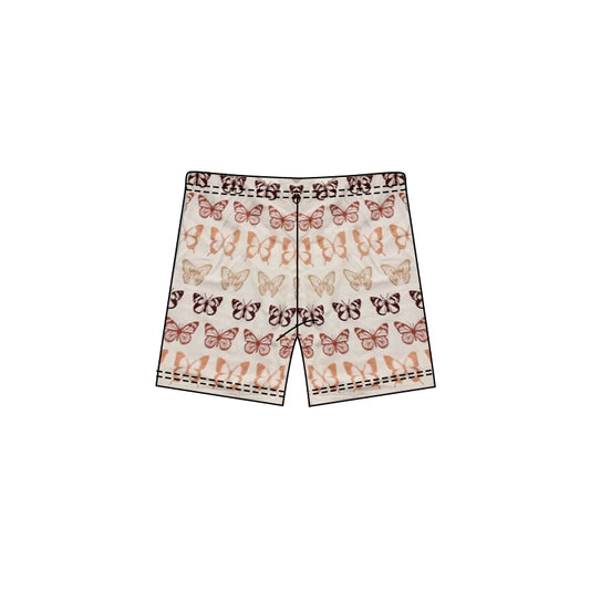 MOQ 5 PCS preorder SS0790 Butterfly Pattern Beige Girls Shorts 202601