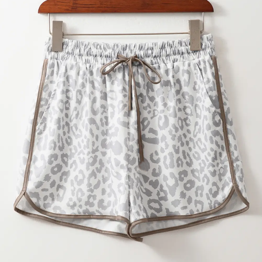 MOQ 5 PCS SS0798 Preorder Adult Female Gray Leopard Shorts 202601