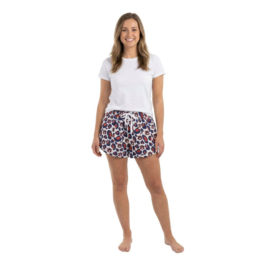 SS0809 University Team Leopard Yoga Adult Women Shorts