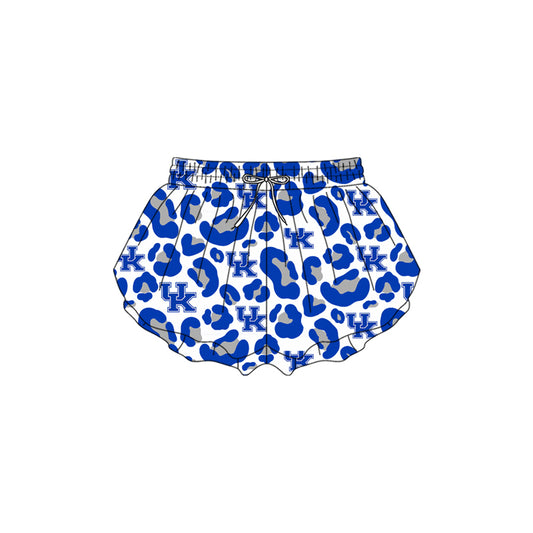 MOQ 5 PCS preorder SS0812 GO TEAM UK Blue Gray Leopard White Girls Yoga Shorts 202601