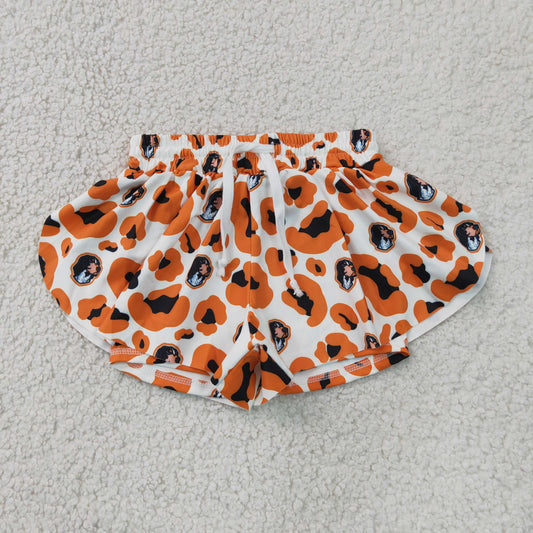 SS0816 GO TEAM Puppy Orange Black Leopard White Girls Yoga Shorts 202607 RTS