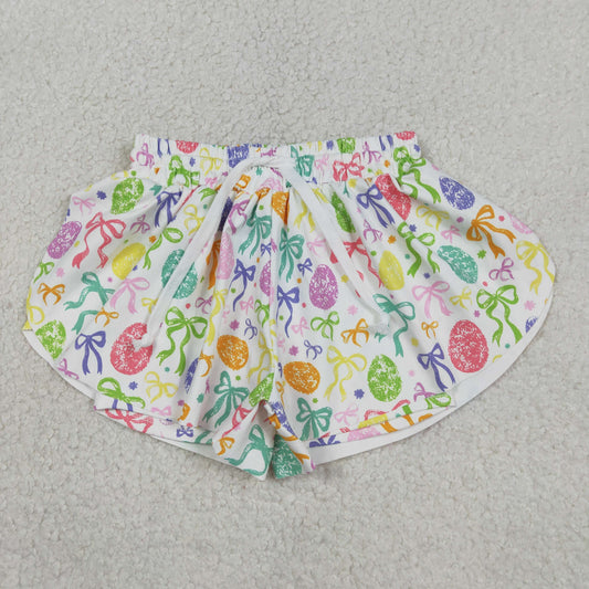 SS0822 Easter Colored Eggs Girls Yoga Shorts 202603 RTS