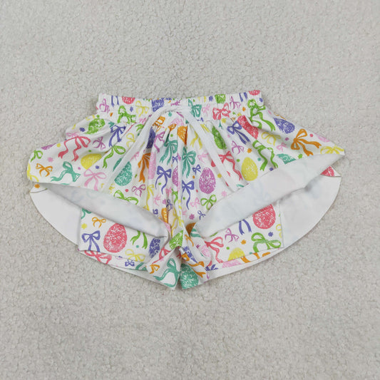 SS0822 Easter Colored Eggs Girls Yoga Shorts 202603 RTS