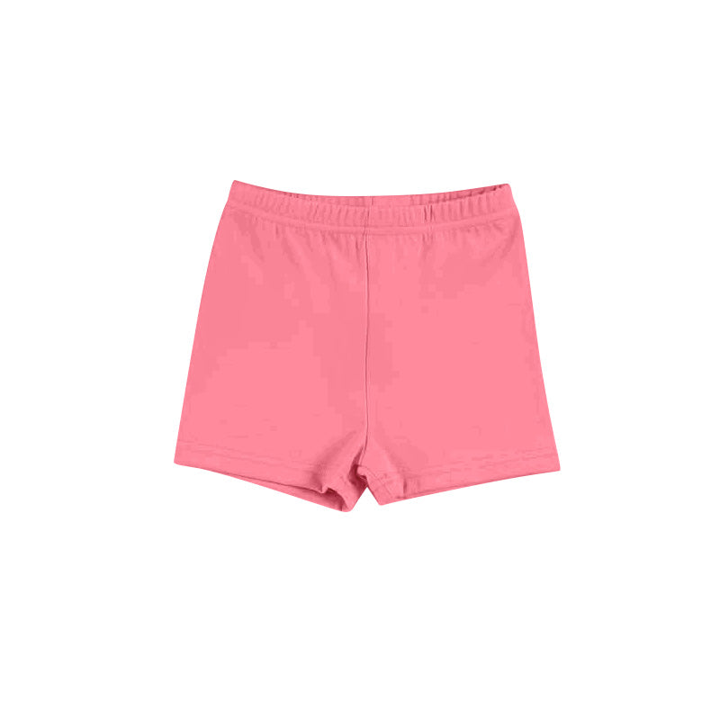 MOQ 5 PCS preorder SS0827 Coral Red Girls Yoga Shorts 202601