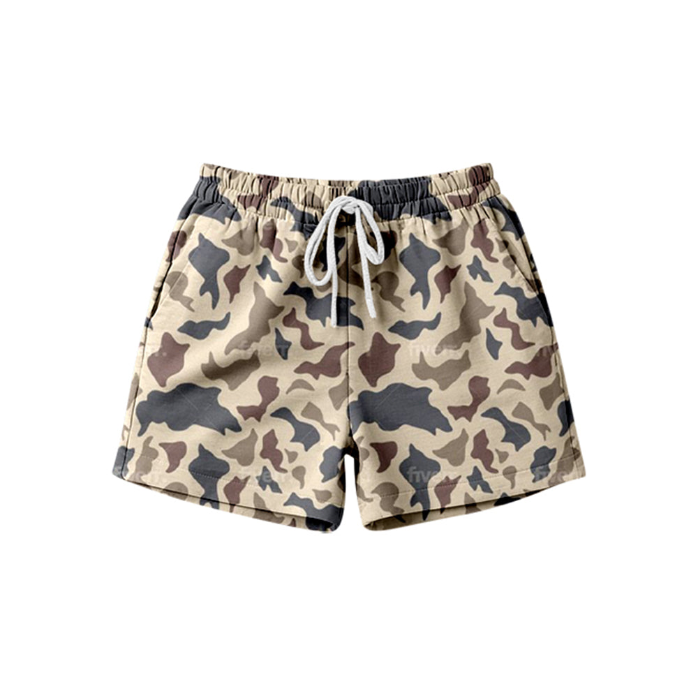 MOQ 5 PCS SS0843 Preorder Adult Female Light Brown Gray Camouflage Shorts 202601