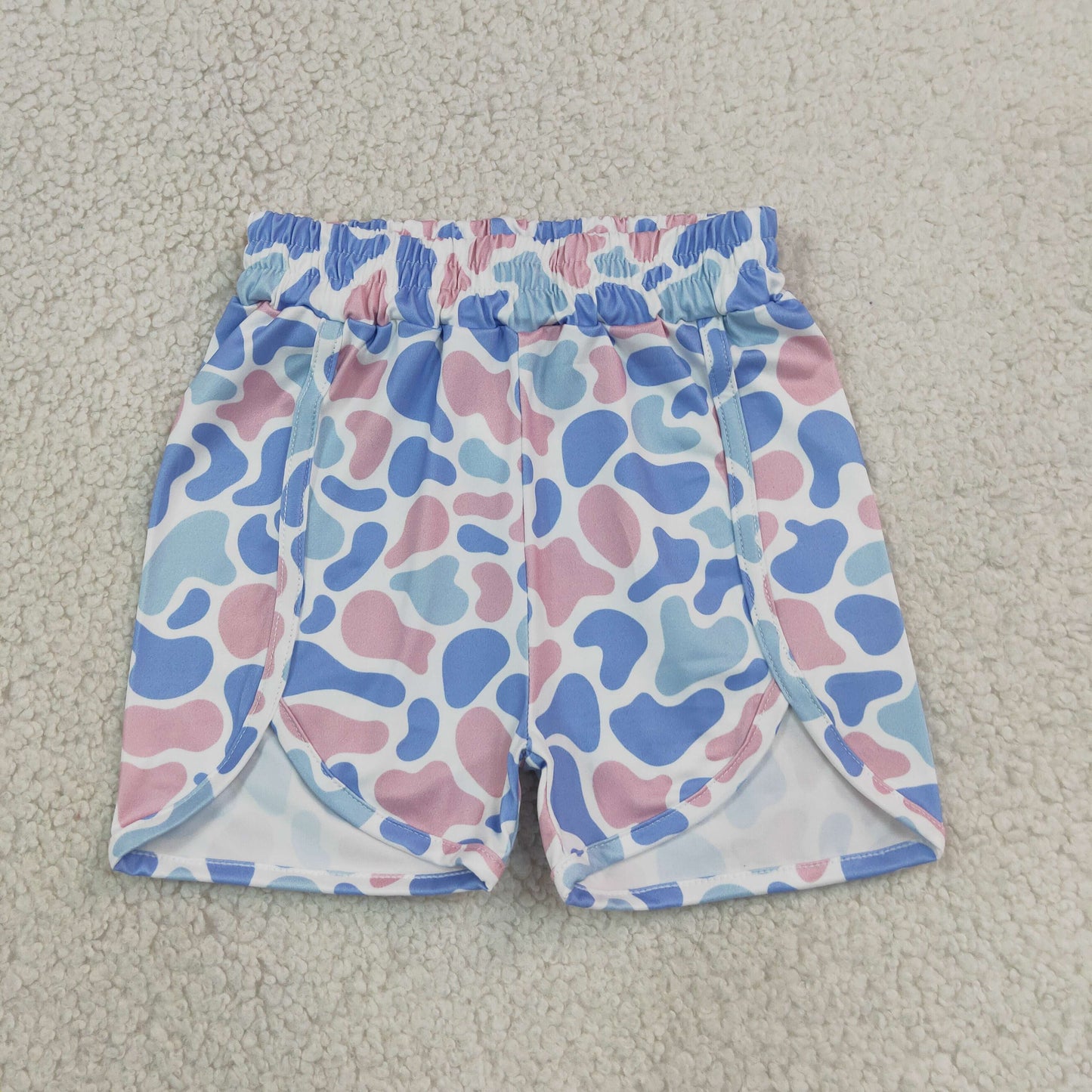 SS0856 Blue Green Red Camouflage Shorts Girls Shorts 202608 RTS