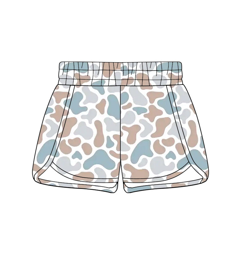 MOQ 5 PCS SS0858 Preorder Adult Female Gray Blue Green Orange Camouflage Shorts 202602
