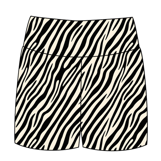 MOQ 5 PCS preorder SS0864 Beige Black Stripe Girls Shorts 202603