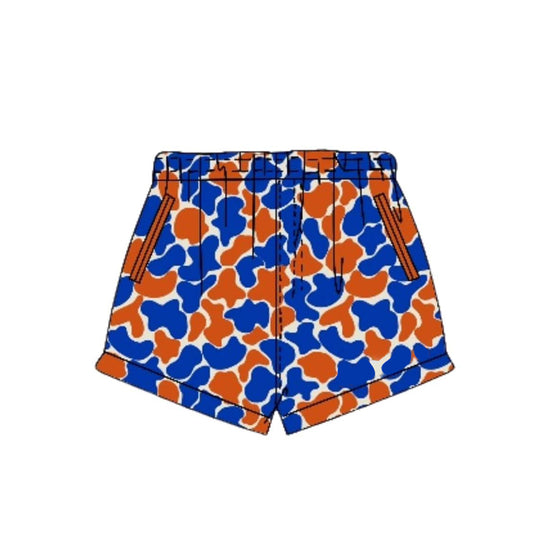 MOQ 5 PCS Preorder SS0876 Blue Orange Camouflage Boys Shorts 202603