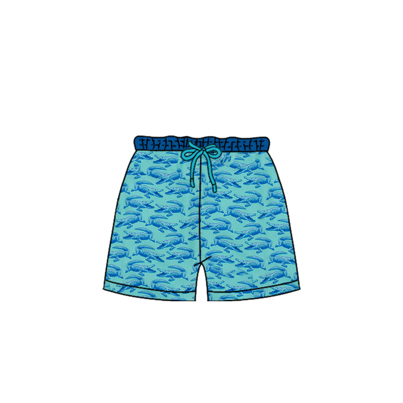 MOQ 5 PCS Preorder SS0887 Crocodile Blue Green Boys Shorts 202604