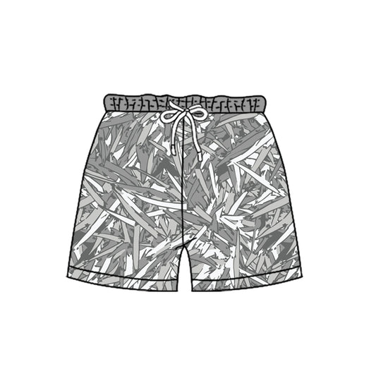 MOQ 5 PCS Preorder SS0890 Branches Print Gray Boys Shorts 202604