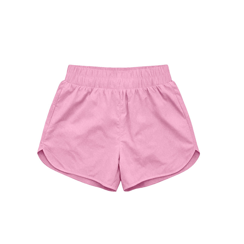 MOQ 5 PCS Preorder SS0897 Solid Pink Girls Yoga Shorts 202604