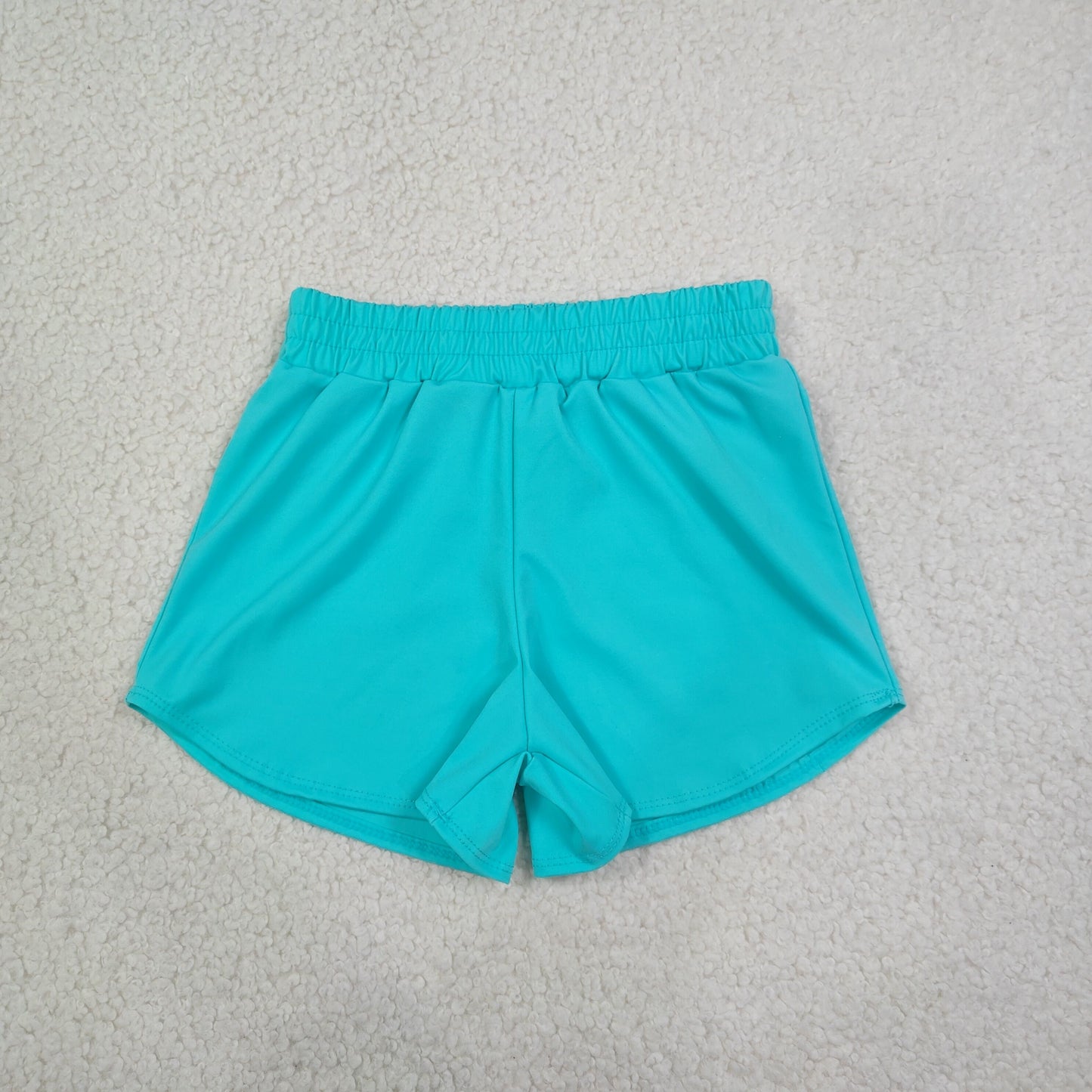 SS0907 Solid Mint Green Girls Yoga Shorts 202608 RTS