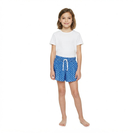 SS0966 Dots Blue Yoga Girl's Shorts