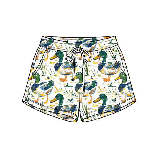 MOQ 5pcs SS1008 pre-order baby boy clothes mallard ducks boys summer fall shorts-2026.8.25