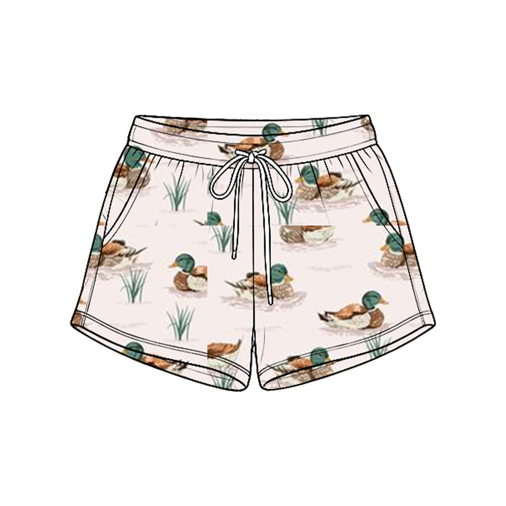 MOQ 5pcs SS1010 pre-order baby boy clothes mallard ducks boys summer fall shorts-2026.8.25