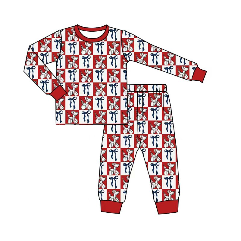 CUSTOM Pre-Order MOQ 20 PCS Fabric-Bamboo 4th of July Girls Outfit 202605 Sibling