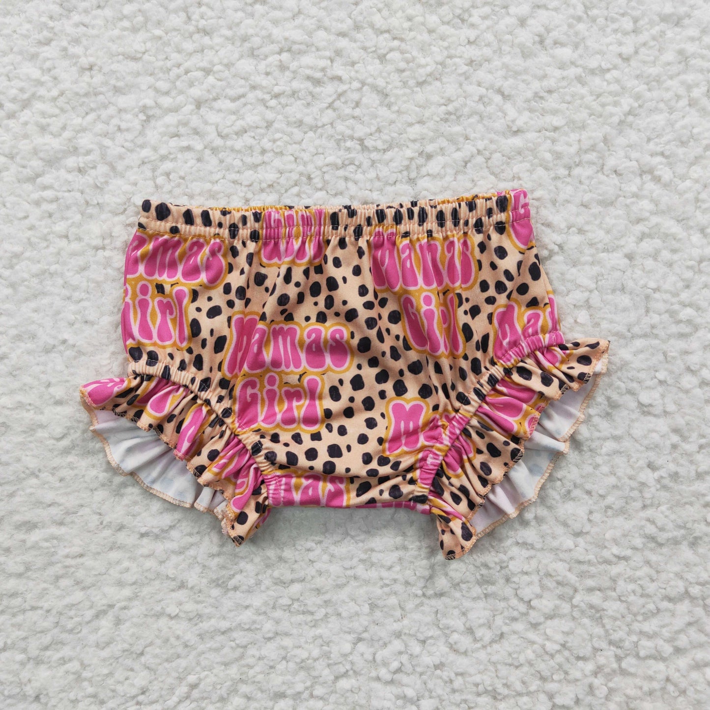 SS0081 Pink Mama Leopard Girls Bummies Shorts