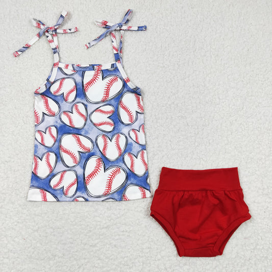 promotion RTS GBO0104 Red Softball Girls Short Sleeve Bummies Outfits