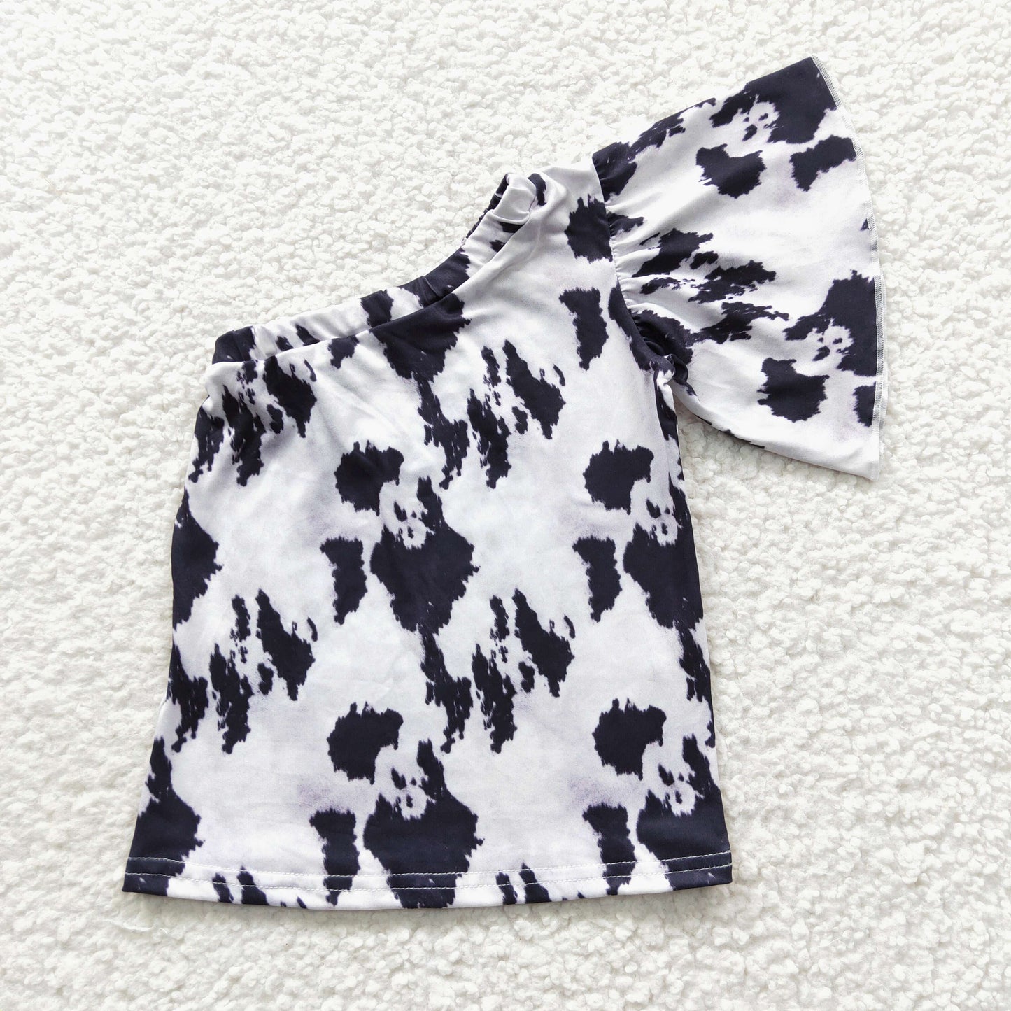 GT0168 Black Tie Dye Girls Short Sleeve Top T-shirts