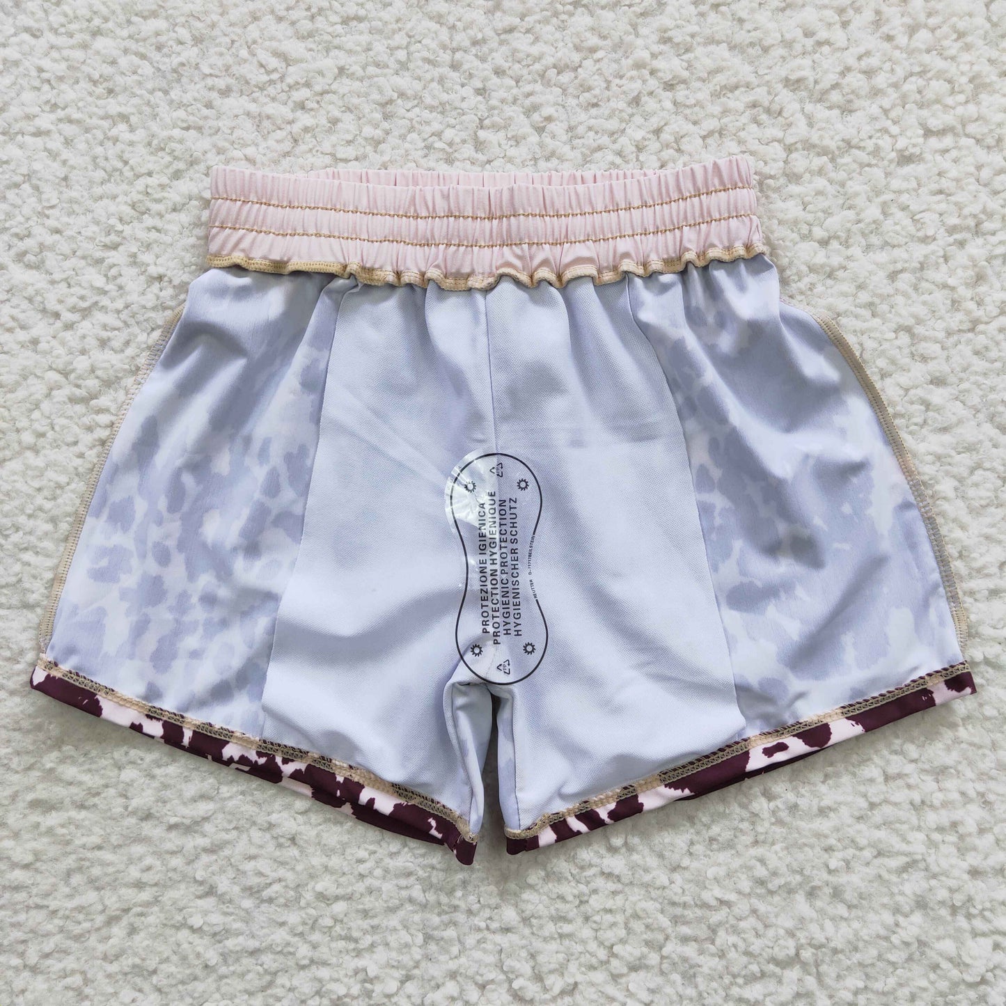 S0130 Brown Leopard Boys Bathing Suits Swimsuits Swimming Trunks