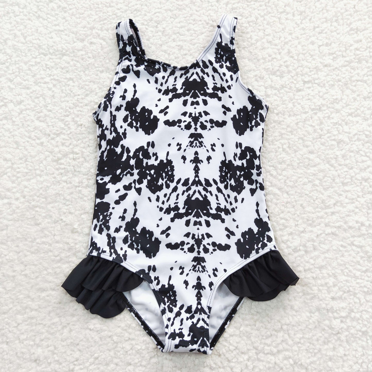S0124 Black Girls Swimming Bathing Suits Swimsuits