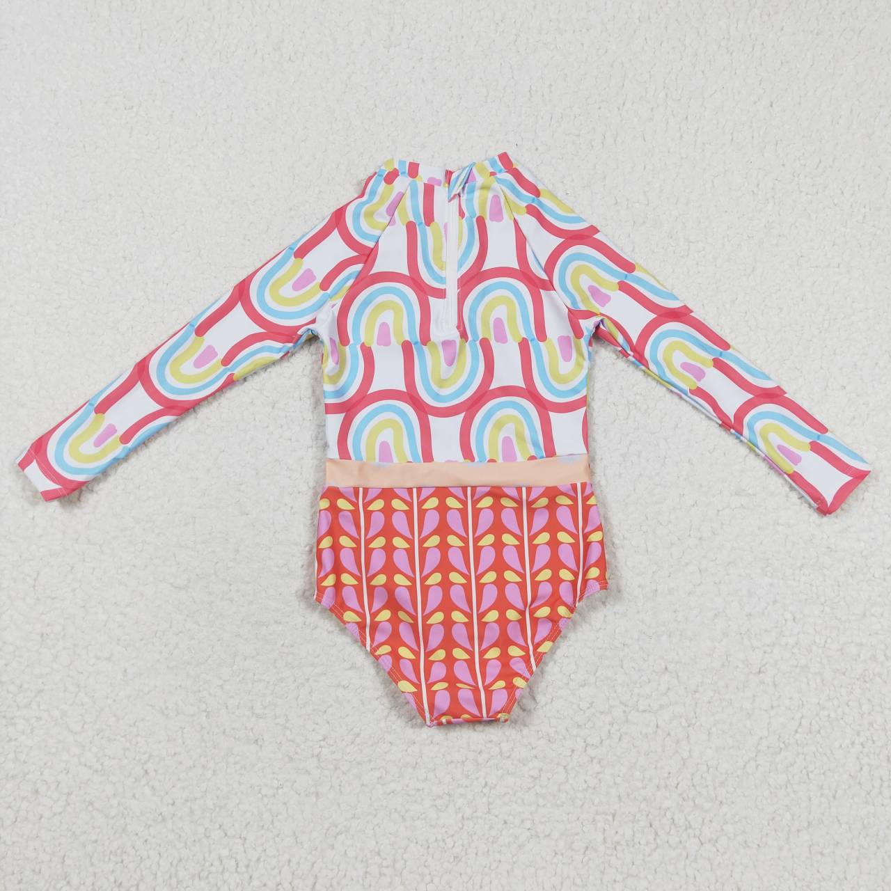S0116 Pink Red Rainbow Girls Swimming Bathing Suits Swimsuits