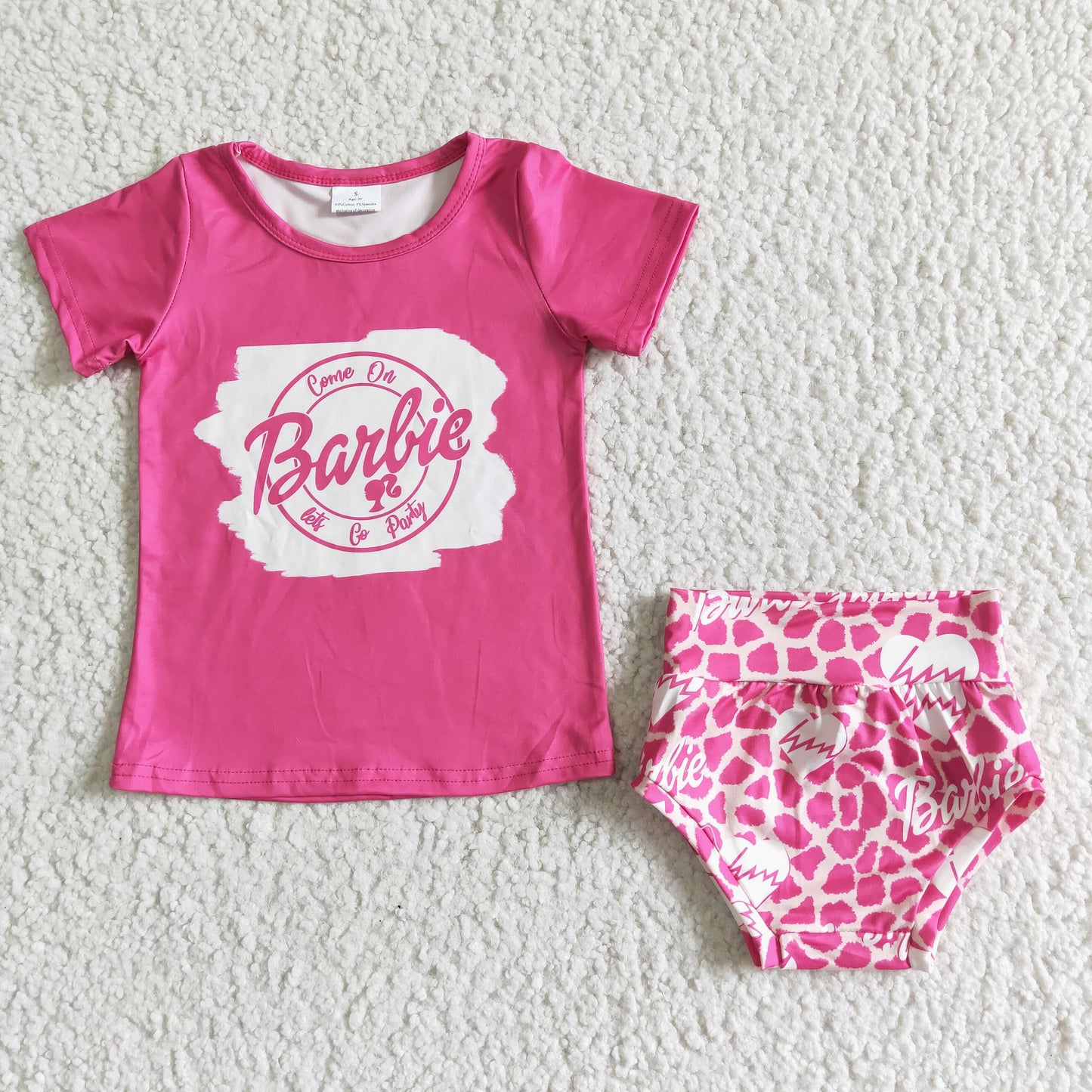 promotion RTS GBO0030 Pink Come On Let Go Party Girls Short Sleeve Bummies Outfits