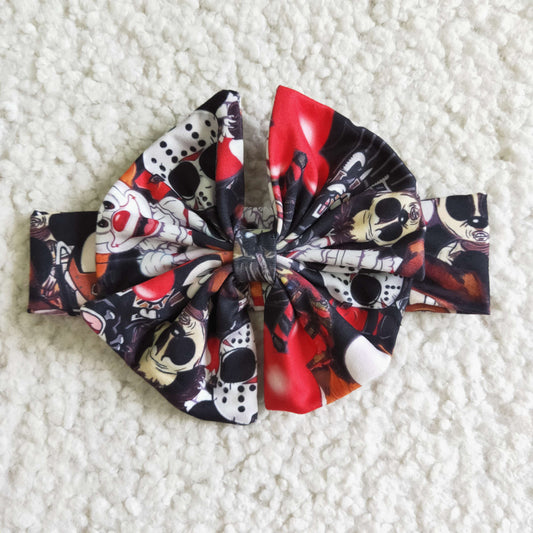 Promotion RTS LR0032 Halloween Red Clown Mouse Cartoon With Bow 3pcs Girls Long Sleeve Bummies Outfits