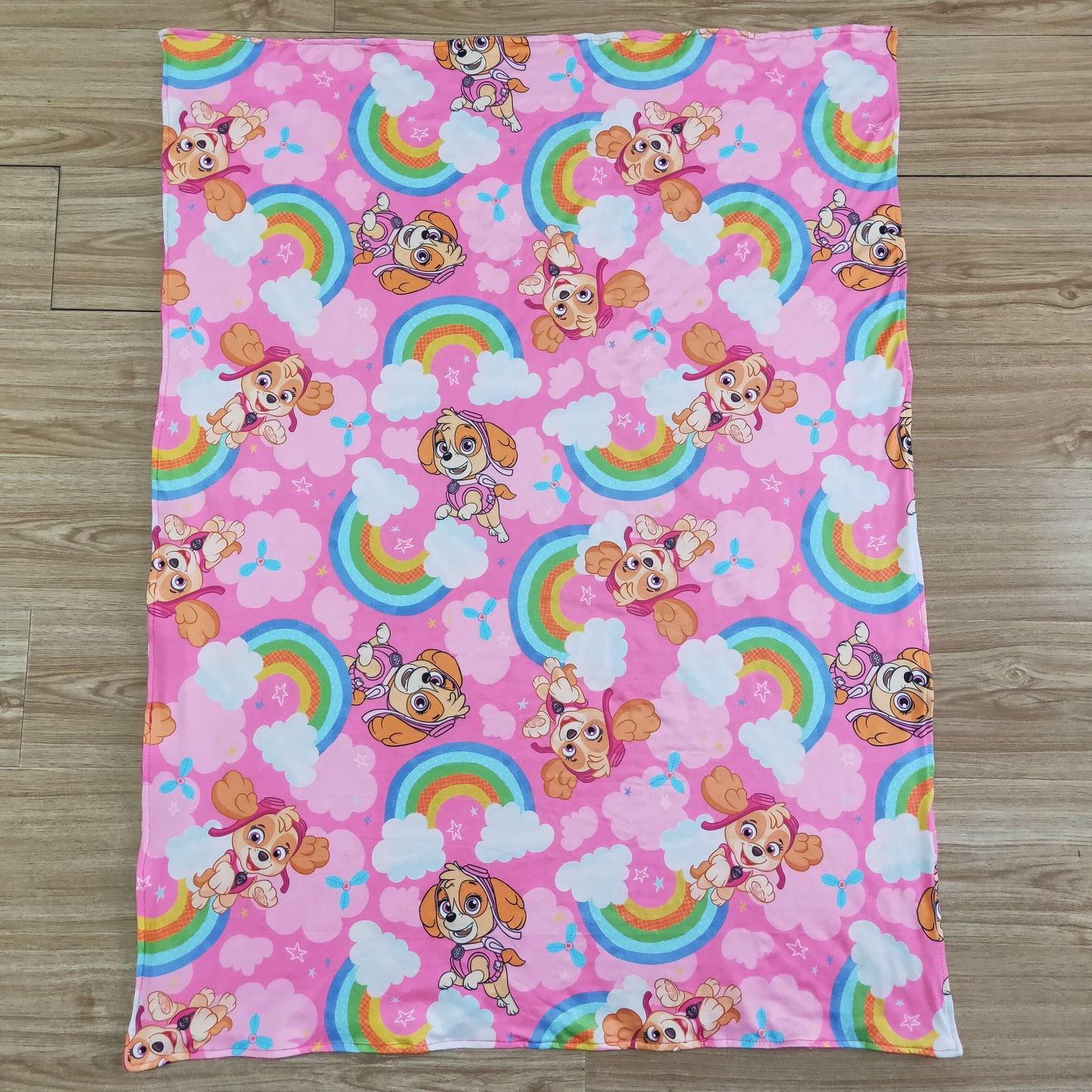 6 C8-30 Pink Sky Print Cartoon Girls 29*42 Inches Blanket