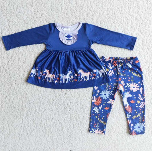 Promotion RTS 6 B0-16 Unicorn Blue Design Kids Set